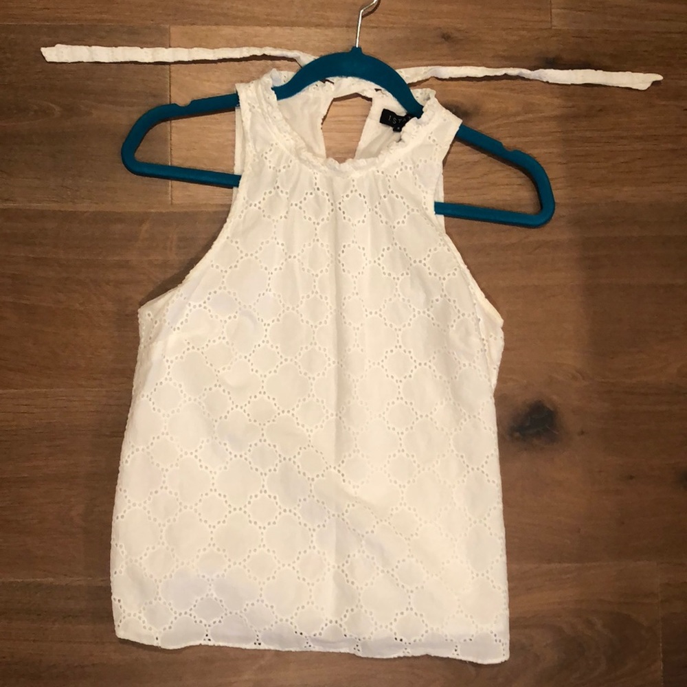 White blouse tank top